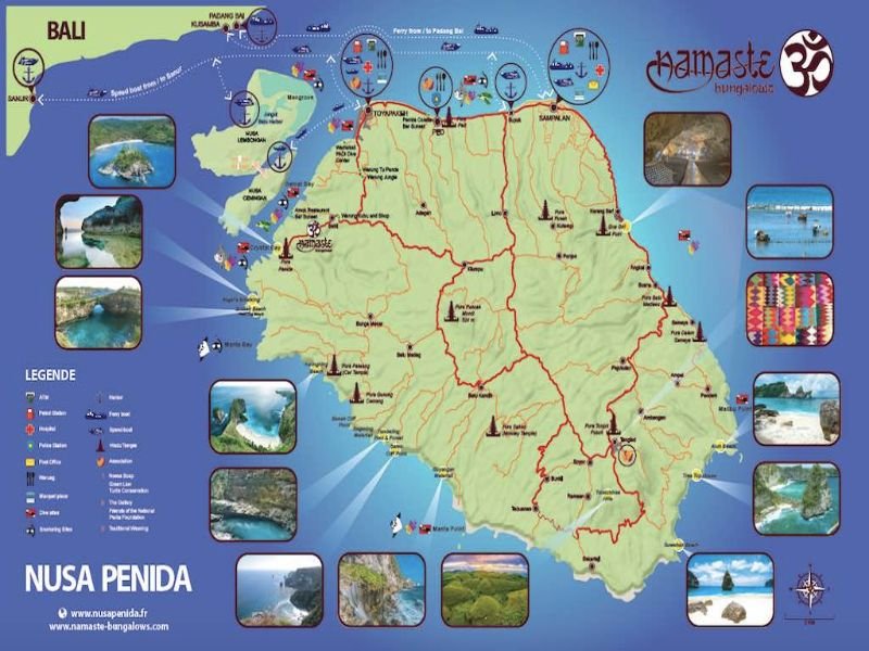 Bản đồ đảo Nusa Penida
